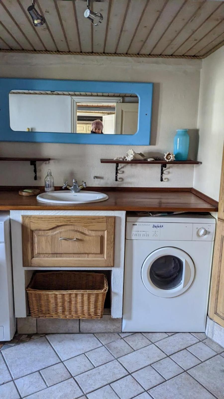 Gemuetliches Reetdachhaus Mit Kaminofen Hostel รีเบอ ภายนอก รูปภาพ